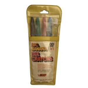 Vintage BIC Banana Ink Crayon Porous Pen USA Set 4 in Original Pack